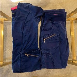 Scrub set Size extra small navy blue